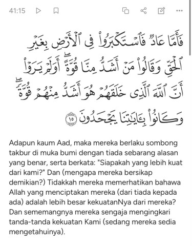 Tadabbur Surah Fussilat Ayat 15: Bila Manusia Lupa Siapa Dirinya